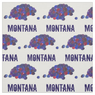 Montana Hucklebär Blue Huckleberry Fruit Berry Tyg