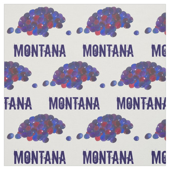 Montana Hucklebär Blue Huckleberry Fruit Berry Tyg (Provkarta)