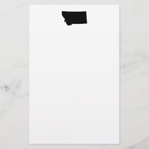 Montana i svart och vitt brevpapper
