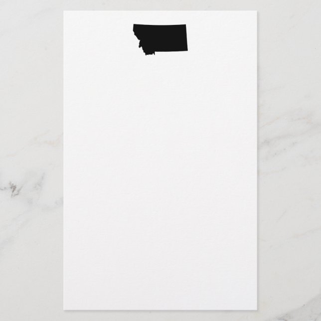 Montana i svart och vitt brevpapper (Framsida)