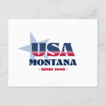 Montana in Red, White och Blue Postcard