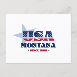 Montana in Red, White och Blue Postcard Vykort