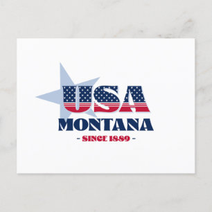 Montana in Red, White och Blue Postcard Vykort