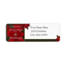 Montana jul Poinsettia Returadress