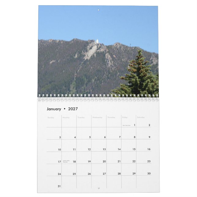 Montana kalender (Jan 2027)