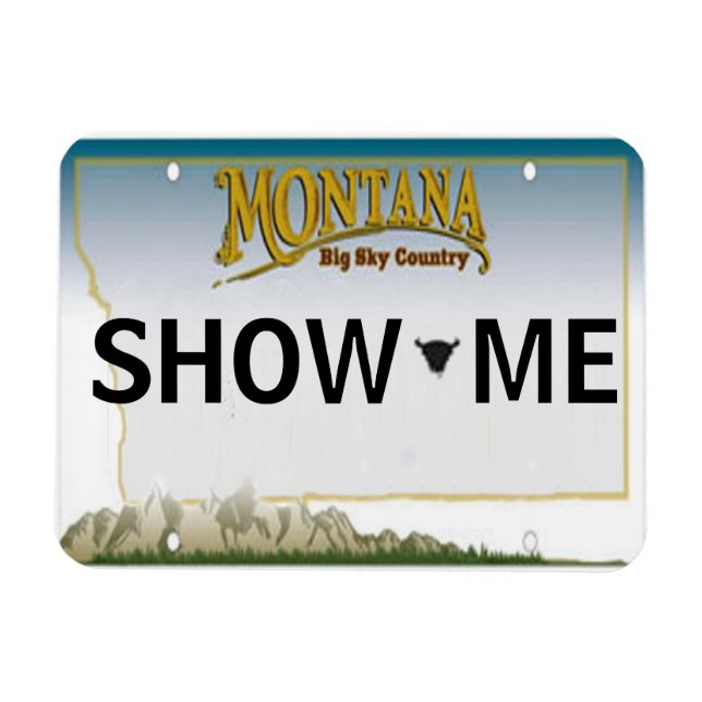 Montana License Plate Magnet (Horisontell)