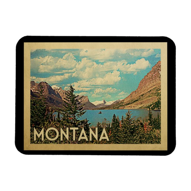 Montana Magnet Glacier Park Vintage (Horisontell)