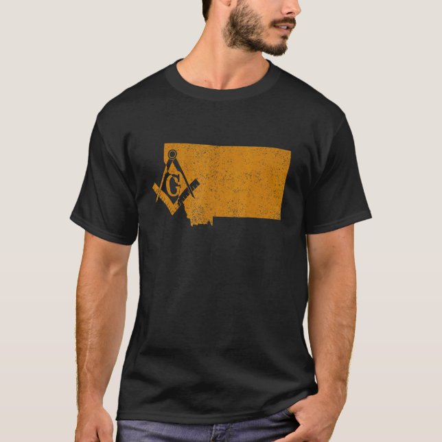 Montana Masons Grand Lodge Af&am Freemason Far' T Shirt (Framsida)