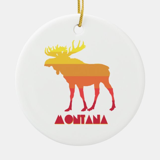 Montana Moose Julgransprydnad Keramik (Framsidan)