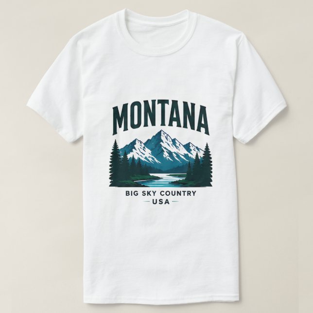 Montana Mountain Heritage T Shirt (Design framsida)