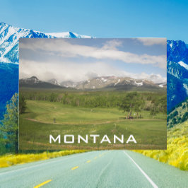 Montana Mountain Range Travel Photo Vykort