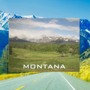 Montana Mountain Range Travel Photo Vykort