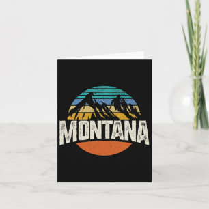 Montana Mountains Retro Design Hiking Mt Kort