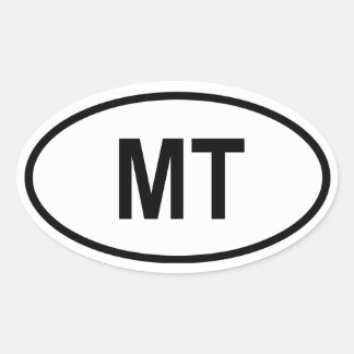 Montana ’MT’ Ovalt Klistermärke
