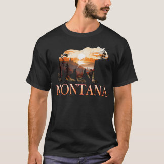 Montana Mt Vandring Berg Delstat T Shirt