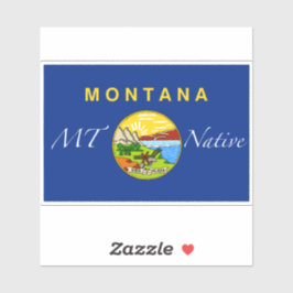 Montana Native Flagga Klistermärken