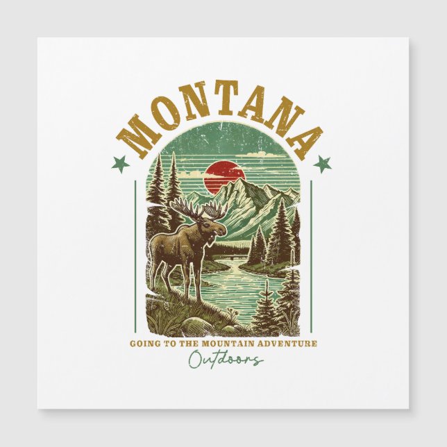 Montana Nature Scene - Wildlife, Mountain, River (Framsida)