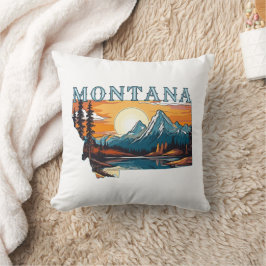 Montana Outline Mountains Kudde