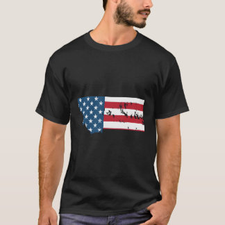 Montana Patriotic USA flagga för T Shirt