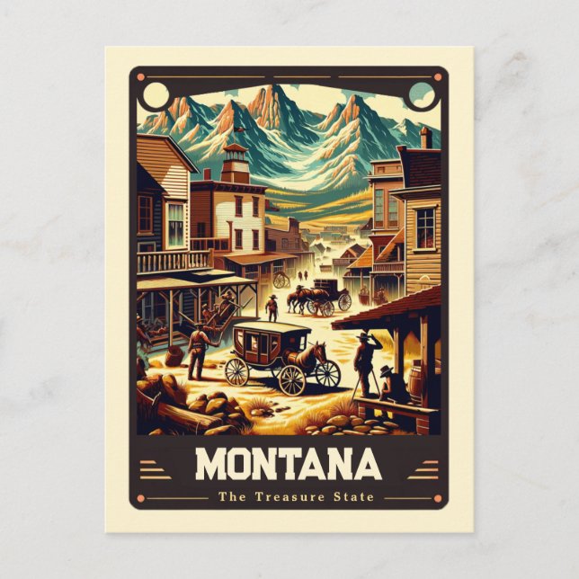 Montana | Patriotisk Vintage Vykort (Framsida)