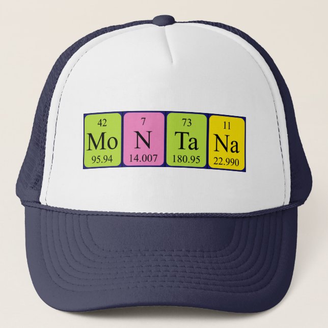 Montana periodisk bord namn hat keps (Framsida)