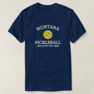 Montana Pickleball Add Klubb Partner Namn Anpassni T Shirt