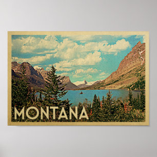 Montana Poster - Sjö Vintage resor Poster