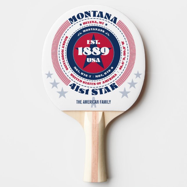 Montana Pride Circular Typography Monogram Pingisracket (Framsidan)