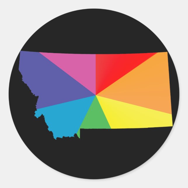 Montana-pride. Runt Klistermärke (Framsida)