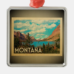 Montana prydnadvintage resor julgransprydnad metall