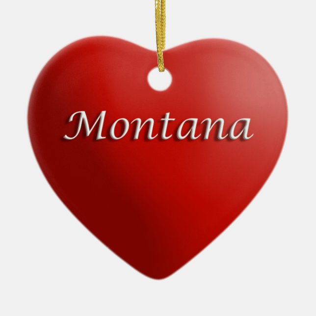 Montana Red Heart Keepsak Ornament (Framsidan)