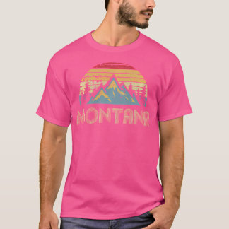 Montana Retro Vintage Mountains Camping Hiking T Shirt
