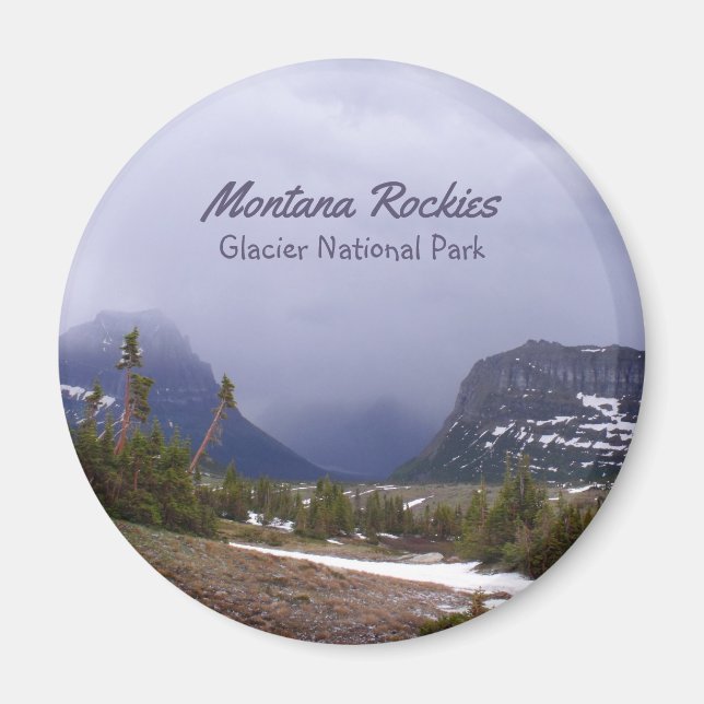 Montana Rockies Glacier National Park Landcape Magnet (Framsidan)