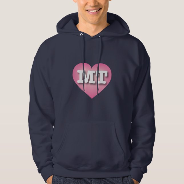 Montana Rosa Fade Heart - I kärlek MT Hoodie (Framsida)
