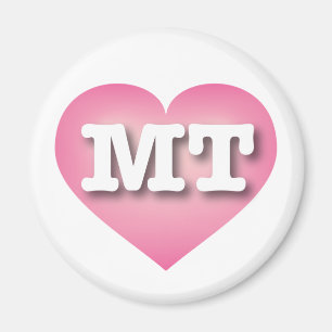 Montana Rosa Fade Heart - I kärlek MT Magnet