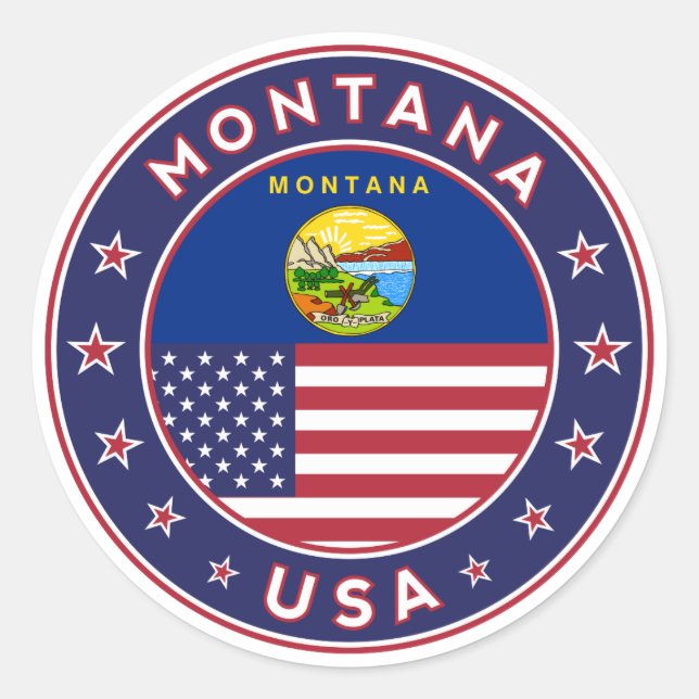 Montana Runt Klistermärke (Framsida)