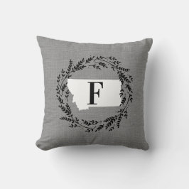 Montana Rustic Wandec Monogram Dekorativ kudde