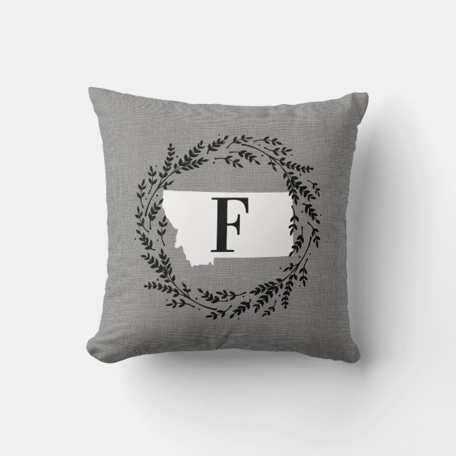 Montana Rustic Wandec Monogram Dekorativ kudde (Framsida)
