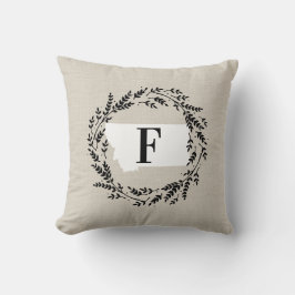 Montana Rustic Wandec Monogram Dekorativ kudde