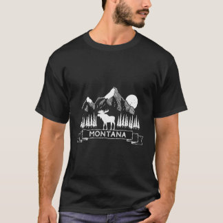 Montana Shirt Montana Mountain Moose Montana Gift T