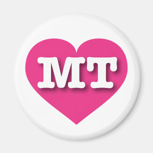 Montana Shock rosa Heart - I kärlek MT Magnet