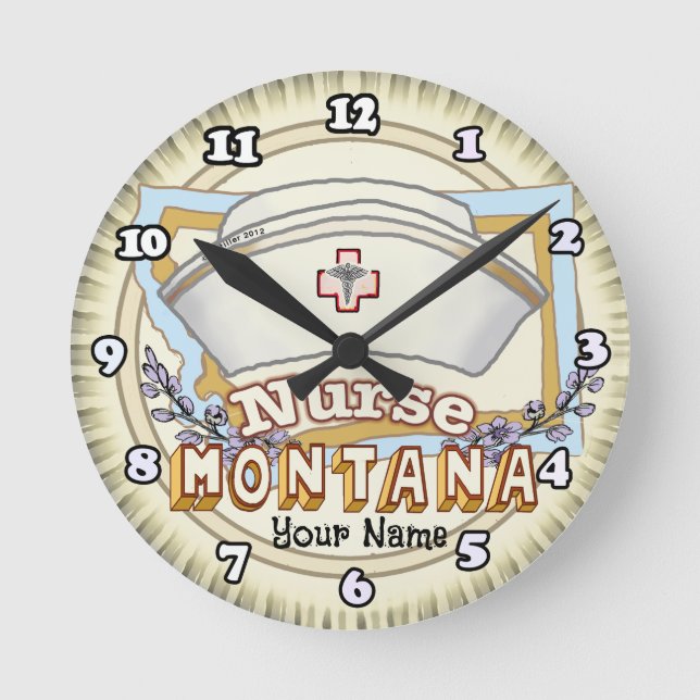 Montana Sjuksköterska Rund Klocka (Framsida)