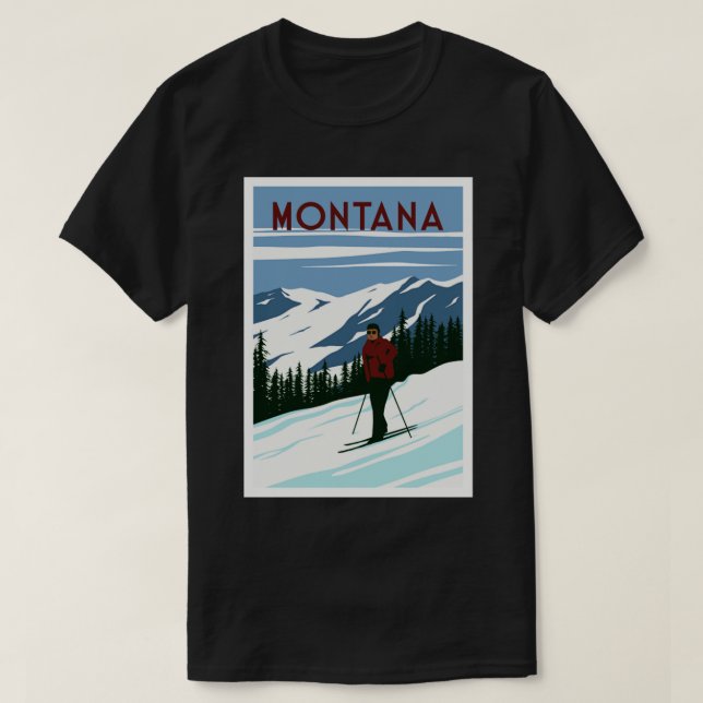 Montana skiddestination t shirt (Design framsida)