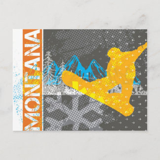 Montana Snowboard Postkort Vykort
