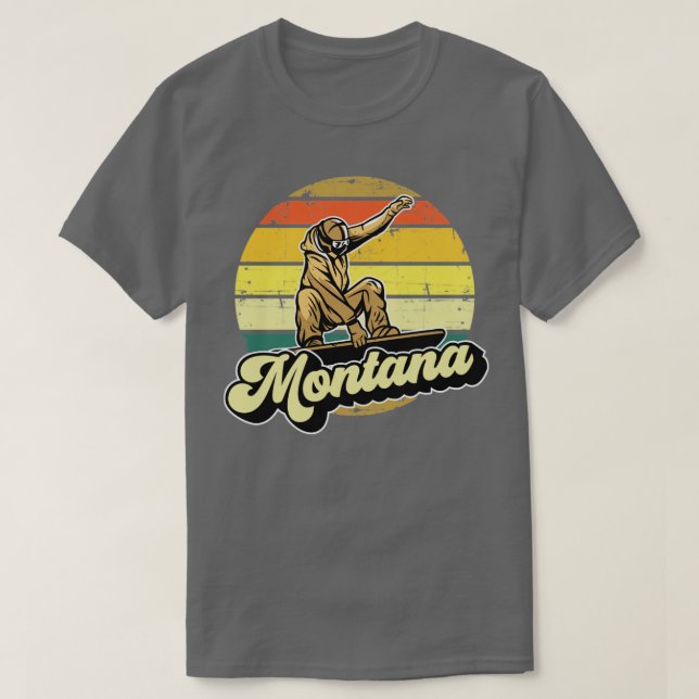 Montana snowboarding-berget t shirt (Design framsida)