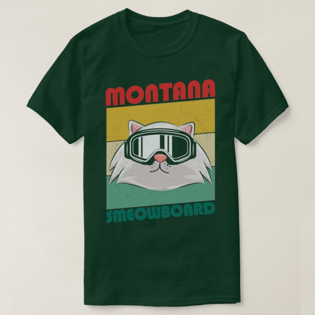 Montana snowboarding retro t shirt (Design framsida)