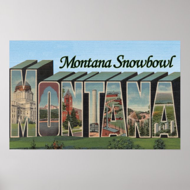 Montana Snowbowl, Montana Poster (Framsidan)