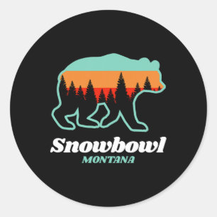Montana Snowbowl Skidning Snowboard Björn Runt Klistermärke