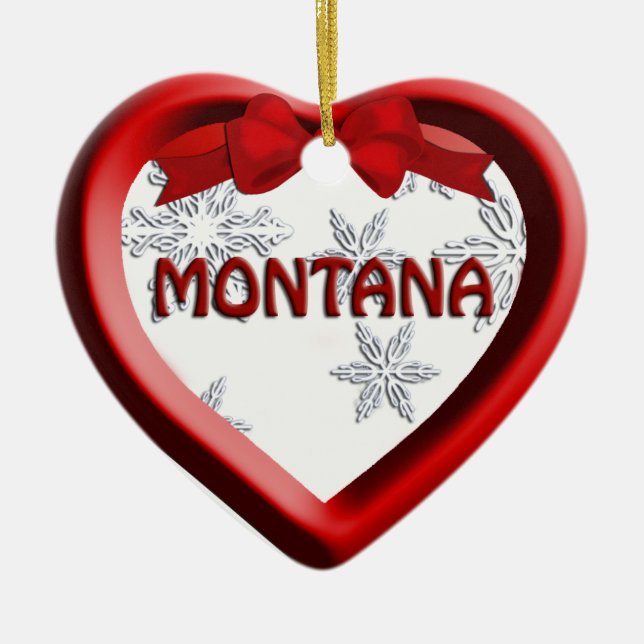 Montana Snowflake Heart jul Ornament (Framsidan)