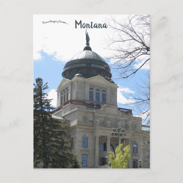Montana State Huvudstad Helena Montana Postcard Vykort (Framsida)